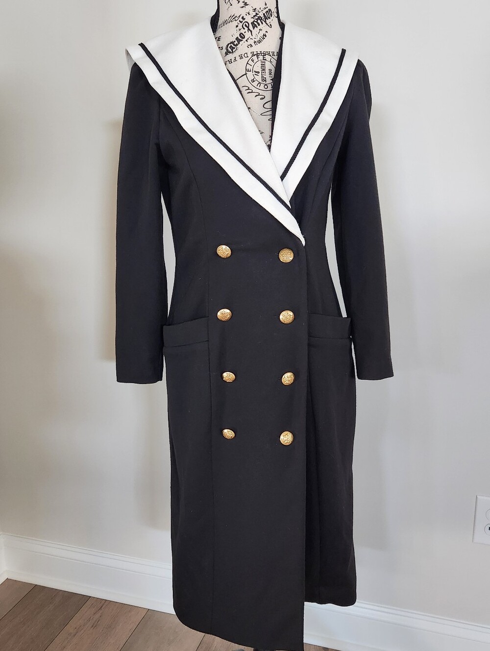 Vintage Leslie Fay Midi Nautical Dress